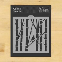 the cookie stencils are designed to look like trees