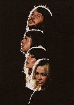 a movie poster with the faces of four people