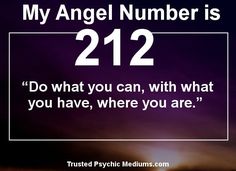 a purple sky with the words, my angel number is 1232 do what you can, with what you have, where you are