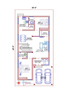 the floor plan for a two story house