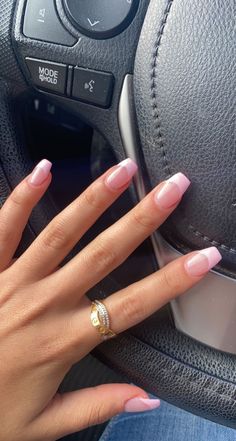 Pink French Tip Nails, Pink Tip Nails, Pink French Tip, Pink French Nails, Baby Pink Nails, Nails Nude