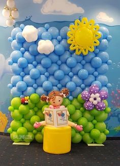 Easter Balloon Decor, Balloons Flowers, Birthday Room Decorations, Birthday Balloon Decorations, Balloon Sculptures