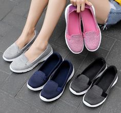 Daily Women's Soft Breathable Mesh Casual Flat Loafers Shoes | Ultrasellershoes.com – Ultra Seller Shoes Business Casual Women, Casual Women Shoes, Ballerina Shoes Flats, Loafer Shoes Women, Women Flats, Womens Business Casual, Fashion Business Casual, Fabric Shoes, Loafers Shoes