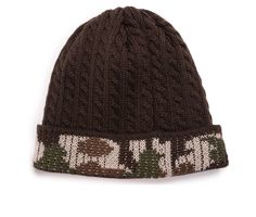 Staying warm and trendy this season has been made so easy with the Camo Cuff Cap by Muk Luk®. 100% Acrylic knit construction, Approx. 2 inch cuff,100% Polyester fleece lining, One size fits most, Machine wash on gentle, no bleach, tumble dry on low, MUK LUKS® branding details | MUK LUKS Men's Camo Cuff Beanie in Moccasin Beanie Men, Henna Tattoo Designs, Clutch Pouch, Cold Weather Accessories, Crochet Beanie, Earmuffs, Henna Tattoo, Knit Patterns, Girls Accessories