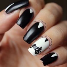 CultCosmetics.com #nailart Wild Nails, Skull Nail Art, Sports Nails, Neat Nails, White Motorcycle, Hippie Nails, Edgy Nails, Nail Envy, Nail Art Kit