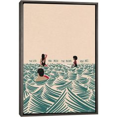 two people on surfboards in the middle of an ocean