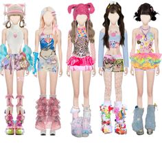 Outfits Shoplook, Early 2000s Accessories, Douyin Outfits, Cover Outfits, Performance Outfits, Pink Hair Bows, Stage Outfit, Kpop Group