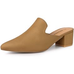 Shop Allegra K for women's slip on pointed toe chunky heels slide mules you are looking for, get more women's chunky heel for yourelf. Order now! Free Returns! Mule Outfit, Womens Chunky Heels, Casual Evening, Pointed Toe Heels, Fashion Toys, Office Casual, Toe Designs, Suede Shoes, Chunky Heel