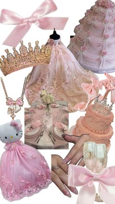 Quinceanera Rose Gold Theme, Sweet 16 Party Planning, Rose Gold Quince, Sweet 15 Party Ideas, Hello Kitty Room Decor