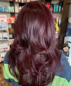 Radiant Dimensional Burgundy Hair Purplish Red Hair Color, Dark Purple And Red Hair, Dark Red Purple Hair, Aubergine Hair, Aubergine Hair Color, Dark Maroon Hair, Burgundy Hair Colors, Purple Red Hair, Burgundy Hair With Highlights