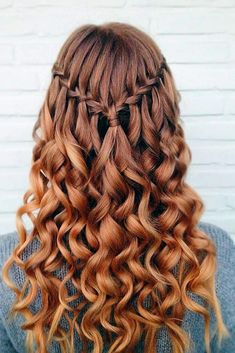 Waterfall French Braid, Waterfall Braid With Curls, Down Hairstyles For Long Hair, Nyc Pics, Easy Curls, Pattern Hair, Cape Pattern, Bun Maker, Hair Chalk