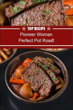 the top recipe for this pot roast is made with potatoes, carrots and beef