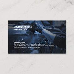 a car wash business card with the image of a man washing his hands