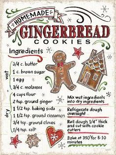 a recipe for homemade gingerbread cookies