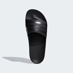 adilette Core Black Aqua Slides | Free Shipping with adiClub | adidas US Adidas Slippers, Slides Outfit, Gucci Slides, Pool Shoes, Adidas Slides, Learn To Swim, Adidas Adilette, Swim Shoes, Men Beach