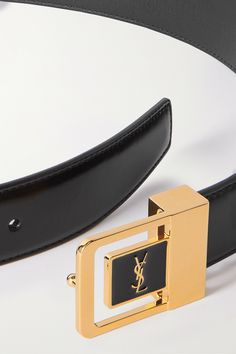 Find SAINT LAURENT Leather Belt on Editorialist. SAINT LAURENT's belt is centered with the brand's instantly recognizable 'YSL' logo plaque, so it'll elevate any outfit. It's crafted from supple leather and has a slim profile. Modern Gold-tone Logo Plaque Belt Buckles For Formal Occasions, Modern Belt Buckles With Gold-tone Logo For Formal Occasions, Modern Gold-tone Belt Buckles For Formal Occasions, Modern Leather Belt Buckles With Gold-tone Logo, Designer Formal Belt With Gold-tone Logo Plaque, Modern Black Belt With Gold-tone Logo Plaque, Designer Black Belt Buckles With Belt Included, Modern Formal Belt With Gold-tone Logo Plaque, Modern Black Belt Buckle With Gold-tone Logo