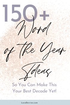 the cover of 150 + word of the year ideas