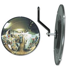 See All 18 in. Diameter 160 degree Circular Convex Security Mirror Security Mirror, Convex Mirror, Work Place, School Furniture, Wall Mounted Mirror, Home Decor Mirrors, Floor Mirror, Mounting Brackets, Safety And Security