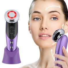 Get clearer, firmer and more vibrant looking skin! Liven up your skin care routine with this powerful device. Deep clean your pores, and fight the signs of time. Your skin will thank you. The effective solution to skin problems like sagging skin, deep wrinkles and signs of sun damage in the palm of your hand. Features: EMS micro-current (Galvanic ions): Use the principle of the mildest impulse current anode and cathode attract, soften and discharge grease and grime. Vibration: Adopt physical vib Women Cave Ideas, Clean Skin Face, Anti Aging Massage, Light Therapy Skin, Skin Tools, Women Cave, Dry Brushing Skin, Tighten Facial Skin, Dead Skin Removal