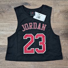 Nwt Jordan Women's Heritage Tank Top Size Xs Pit To Pit 16" Length Collar To Bottom 14.5" Length Top To Bottom 18" All Sales Final Tags: Nike Michael Jordan Mj 23 Jumpman Nba Basketball Goat Black Red Cotton Black Sports Crop Top With Letter Print, Black Letter Print Crop Top For Sports, Casual Racerback Tops With Logo Print, Red Sporty Crop Top For Streetwear, Sporty Red Crop Top For Streetwear, Black Athleisure Crop Top With Letter Print For Sports, Red Fitted Tank Top For Streetwear, Cotton Black Tank Top For Sports, Red Tank Top For Streetwear