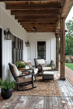 55 Farmhouse Patio Inspiration for a Relaxing Space Farmhouse Patio Ideas, Farmhouse Patio, Relaxing Space, Patio Inspiration, Covered Porch, Patio Ideas, Outdoor Area, Rustic Style, Get Inspired