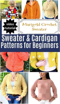 sweater and cardigan patterns for beginners