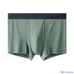 Orcajump - LanJing Breathable Boxer Briefs with Low-rise Waistband, Seamless Underwear for Men Green Breathable Boxer Briefs For Sports, Green Anti-odor Boxer Briefs For Sports, Anti-odor Green Boxer Briefs For Sports, Green Anti-odor Sports Boxer Briefs, Casual Seamless Boxer Briefs, Solid Anti-odor Boxer Briefs For Gym, Anti-odor Boxer Briefs For Gym, Anti-odor Solid Color Boxer Briefs For Gym, Boxer Briefs