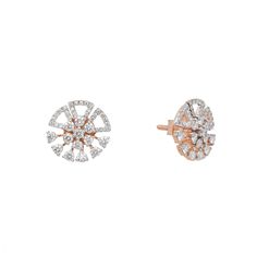 Immerse yourself in the splendor of our Indian gold earrings whenever you wear this lovely pair of 18k rose gold and diamond stud earrings from Virani Jewelers. These Indian gold earrings feature dazzling diamonds that effortlessly capture attention. The combination of rose gold and diamonds creates a captivating contrast, making them a true statement of refined elegance.Features• 18k rose gold• Diamonds• Minimal designSpecifications:• Minimum Earring Width - 1 millimeters• Maximum Earring Width Fine Jewelry Diamond Earrings In Rose Gold, Rose Gold Diamond Earrings Fine Jewelry, Rose Gold Brilliant Cut Diamond Earrings, Dazzling Rose Gold Diamond Bridal Earrings, Rose Gold Diamond Earrings For Anniversary, Rose Gold Diamond Earrings With Brilliant Cut, Rose Gold Earrings With Single Cut Diamonds, Dazzling Rose Gold Round Cut Diamond Earrings, Anniversary Rose Gold Diamond Earrings