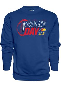 Team Spirit Logo Print Sweatshirt For Game Day, Team Spirit Sweatshirt With Logo Print For Game Day, Blue Fan Apparel Sweatshirt For Sports Season, Blue Graphic Print Sweatshirt For Sports Events, Blue Moisture-wicking Sweatshirt For Sports, Blue Team Name Sweatshirt For Sports Season, Blue Sweatshirt With Team Name For Sports Season, Blue Varsity Sweatshirt For Game Day, Sports Season Moisture-wicking Sweatshirt For Fan Gear