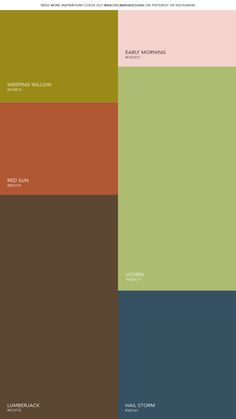 the color scheme for an interior design project, with different shades and colors to choose from