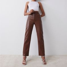 Nwt - Black!! Brown Pants In Pic Is Just For Reference Aritzia Melina Pant, Melina Pants, Melina Pant, Wilfred Aritzia, Brown Leather Pants, Wilfred Pants, Wishlist 2024, Aritzia Pants, Flare Top