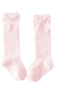 Naomi Ribbon Knit Socks-Baby Pink Sweet Pink Socks For Gifts, Pink Socks For Playtime In Winter, Soft Pink Socks For Gift, Mia Core, Coquette Clothes, Soft Socks, Itzy Ritzy, Ribbon Ends, Soft Sock