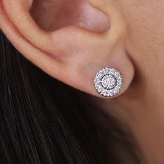 "Diamond Stud Earrings Halo Design Round Shape Micro Pave Setting in 14K Gold, 0.60 CTW Natural Diamond, Dainty Earrings by MIUR ART * Made to Order * Ready to Ship in 7-10 Business Days * Stock Number: 80151 * Gold Kt: 14K (Please message me if you want 18K) * Custom Gold Color: Rose Gold, Yellow Gold, White Gold ITEM DETAILD * Certificate Yes * Setting TypeMicro Pave * Approx. Band Width: From 1.60mm to 7.00mm * One pair of 14k rose gold earrings, Natural Diamonds Description: * Cut and Shape Pave Diamond Earrings, Halo Design, Pave Setting, Diamond Stud Earrings, Pear Diamond, Diamond Stud, Dainty Earrings, Rose Gold Earrings, Micro Pave