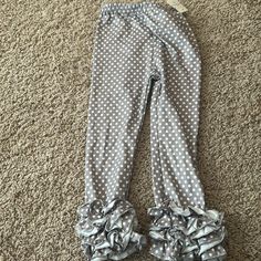 Soft Ruffle Pants Ruffle Pants, Pants Color, Kids Bottoms, Gray White, Grey, Pants, White, Color, Trousers