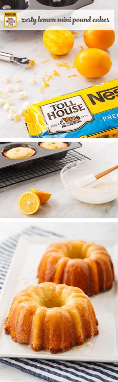 an image of lemon bundt cake being made