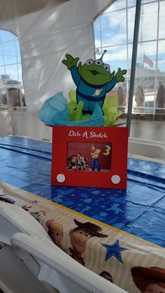 the toy story book is placed on top of the baby's crib,