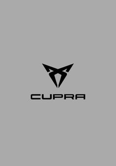 the word cupra is written in black on a gray background