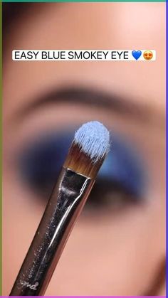 Blue smokey eyemakeup 👀💙 #blue #smokey #eyemakeup #tutorial #viral #vedio #foryou #foryoupage Blue Eyeshadow Makeup, Easy Glam, Blue Smokey Eye, Makeup Pictorial, Beginners Eye Makeup, Smokey Eye Tutorial, Eye Makeup Techniques, Makeup Artist Tips