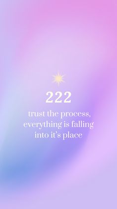 a quote on the topic 22 2 trust the process, everything is falling into it's place