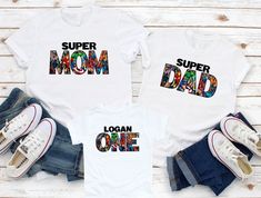 Hello! Thank you for supporting our family small businesses. Customer satisfaction is Our #1 Goal  ✨DESCRIPTIONS: This listing is for a personalized shirts for all family member. Are available different color T-shirts, see pictures above. All Adult, Youth, Toddler, Infant T-shirt and Bodysuit's are %100 Cotton. ✔The price you see is per shirt, please read size chart and info before placing your order. ✨STEPS FOR PLACING THE ORDER: 1. Please, check and review all the photos 2. From the drop-down Birthday Superhero, Superhero Family, Matching Family T Shirts, Disney Cars Birthday, Superhero Shirt, Superhero Birthday Party, T Shirt Png, Family Birthday, Birthday Party Shirt