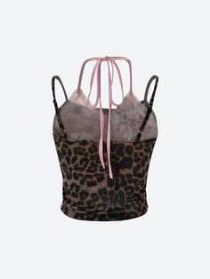 This leopard print crop top perfectly encapsulates the baddie aesthetic. Featuring a pink bra detail and a ribbon accent at the chest, it's secured with a halter neck tie fastening. Ideal for women seeking a bold, statement piece for festivals, parties, or summertime fun. Baddie aesthetic Leopard pattern Pink bra detail Ribbon detail at chest Halter neck tie fastening Polyester Jeans Patchwork, Fall Sweaters For Women, Aesthetic Clothing Stores, Denim Hoodie, Jogger Pants Casual, Baddie Aesthetic, Patchwork Jacket, Patchwork Jeans, Crop Top Bra