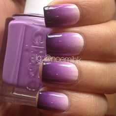 Purple Ombre Nails, Unghie Sfumate, Super Cute Nails, Super Nails