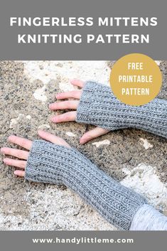 the fingerless mittens are knitting pattern