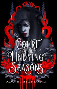 the cover to court of the undying seasons, with an image of a woman in black