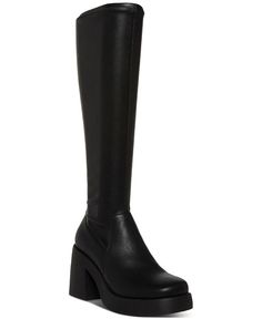 Black Boots Tight, Over The Knee Platform Boots, Black Platform Boots Outfit, Long Black Boots Outfit, Black Long Boots, Tall Black Boots Outfit, Black Boot Outfits, Platform Boots Outfit, Long Black Boots