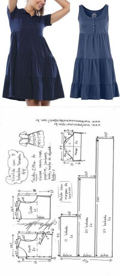 a women's dress and top sewing pattern