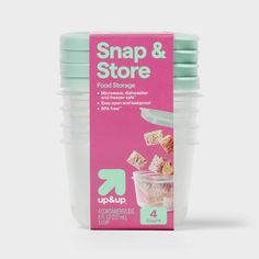 snap and store food storage containers with lids