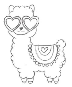 Llama Painting Easy, Cute Llama Drawing, Llama Doodle, Alpaca Drawing, App Drawings, Hand Art Kids, Bull Tattoos