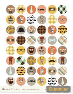 a bunch of different types of hipster circles