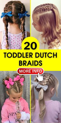 Discover the joy of styling your toddler's hair with our toddler dutch braids guide. These hairstyles are not just about looks; they're about creating memories with your little one. Our tutorial simplifies the braiding process, making it easy for you to give your child adorable pigtails. Whether it's for a special occasion or everyday wear, these braids are sure to impress. How To French Braid Toddler Hair, Braided Toddler Hairstyles, French Braid Hairstyles For Kids, Toddler French Braid, Pigtail Hairstyles For Kids, Princess Hairstyles For Kids, Braids For Toddlers, Hairstyles For Toddler Girls Easy, Pigtails Tutorial